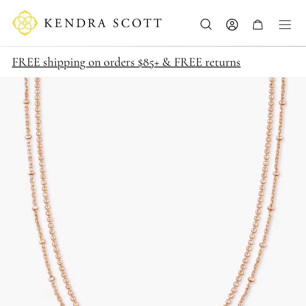 Kendra Scott Emilie Sand Drusy Rose Gold Necklace + Matching Stud Earrings Set - Picture 3 of 6